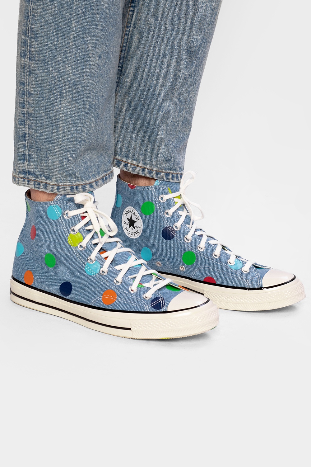 Converse polka dot on sale shoes